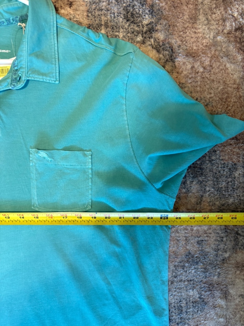 Tommy Bahama #T216106 Mens S/S Bahama Reef Polo Golf Shirt XXL/2XL Teal Logo NWT - Picture 7 of 9